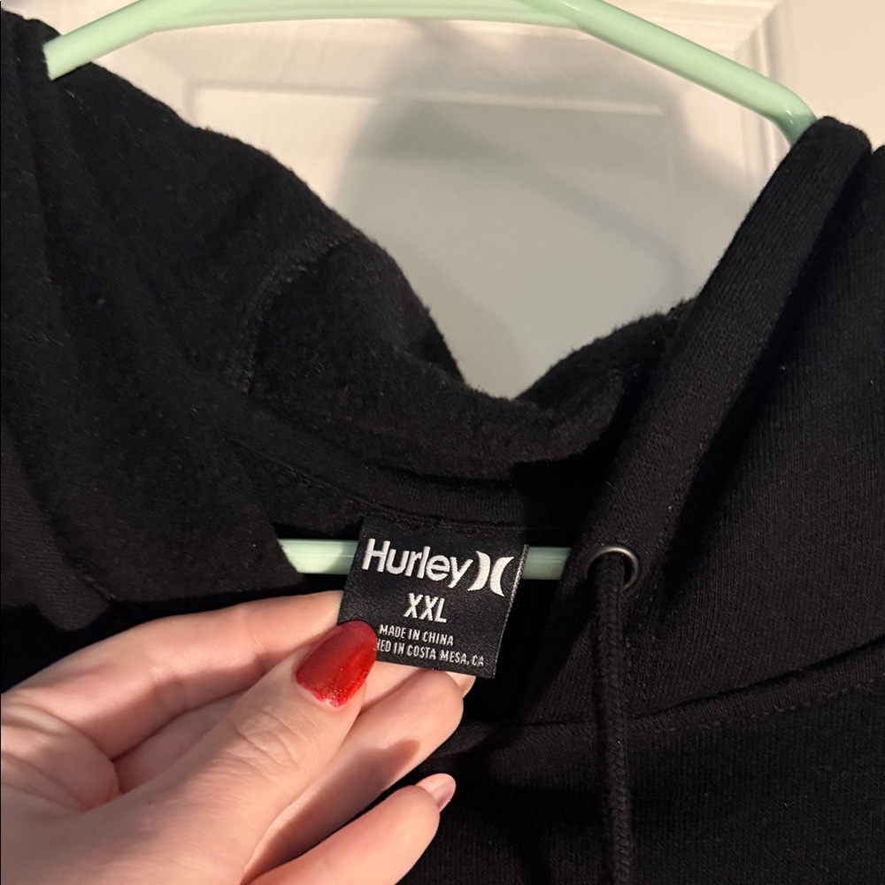 Hurley Men's Black Hoodie Sweatshirt - Picture 2 of 2